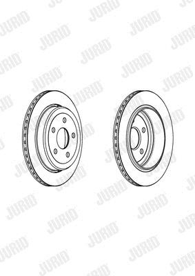 Jurid/Bendix 562970JC Rear ventilated brake disc 562970JC