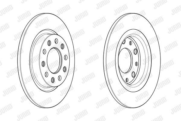 Jurid/Bendix 563106JC Rear brake disc, non-ventilated 563106JC