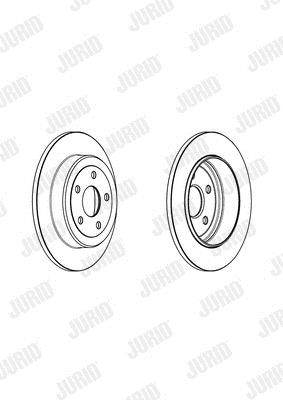 Jurid/Bendix 562971JC Rear brake disc, non-ventilated 562971JC