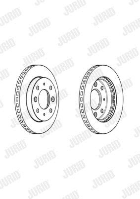 Jurid/Bendix 562977JC Front brake disc ventilated 562977JC