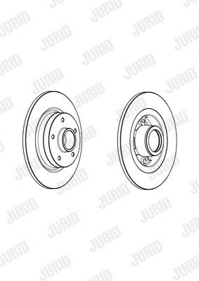 Jurid/Bendix 562981J1 Rear brake disc, non-ventilated 562981J1