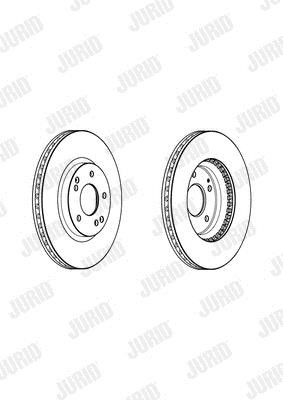 Jurid/Bendix 562984JC Front brake disc ventilated 562984JC