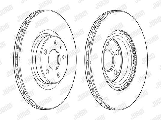 Jurid/Bendix 562988JC Front brake disc ventilated 562988JC