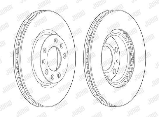 Jurid/Bendix 562992JC Front brake disc ventilated 562992JC