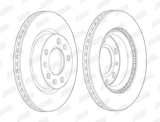 Jurid/Bendix 562993JC Front brake disc ventilated 562993JC