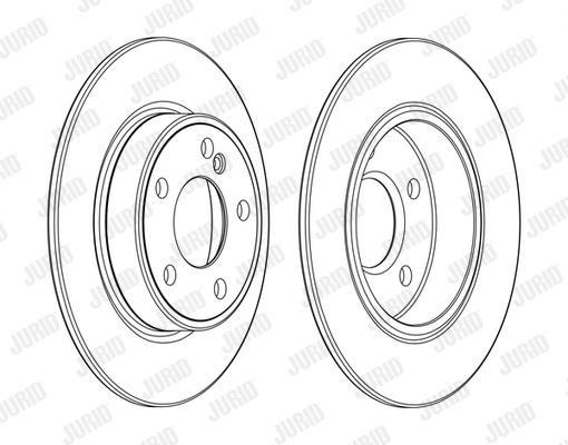 Jurid/Bendix 562995JC Rear brake disc, non-ventilated 562995JC