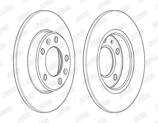Jurid/Bendix 562996JC Rear brake disc, non-ventilated 562996JC