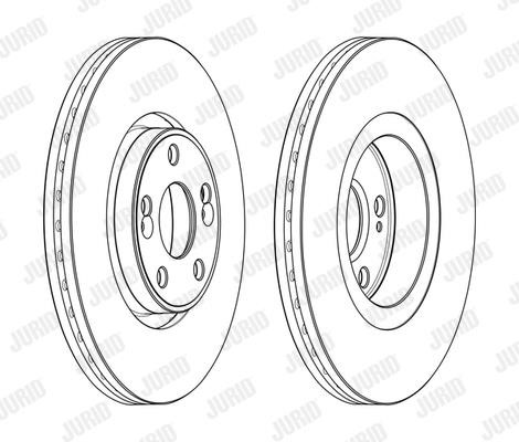 Jurid/Bendix 562999JC Front brake disc ventilated 562999JC