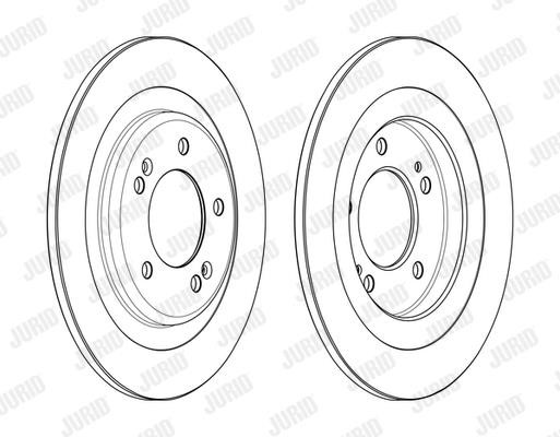 Jurid/Bendix 563000JC Rear brake disc, non-ventilated 563000JC