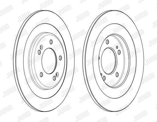 Jurid/Bendix 563001JC Rear brake disc, non-ventilated 563001JC
