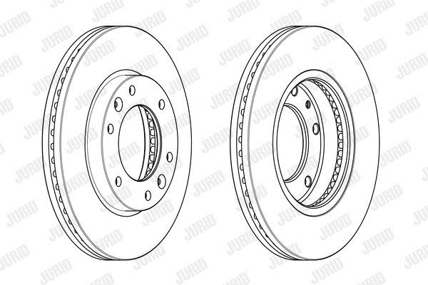 Jurid/Bendix 563006JC Front brake disc ventilated 563006JC