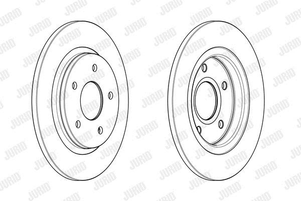 Jurid/Bendix 563011JC Rear brake disc, non-ventilated 563011JC