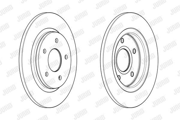 Brake disc Dodge: 563011JC Jurid/Bendix Rear solid brake disc