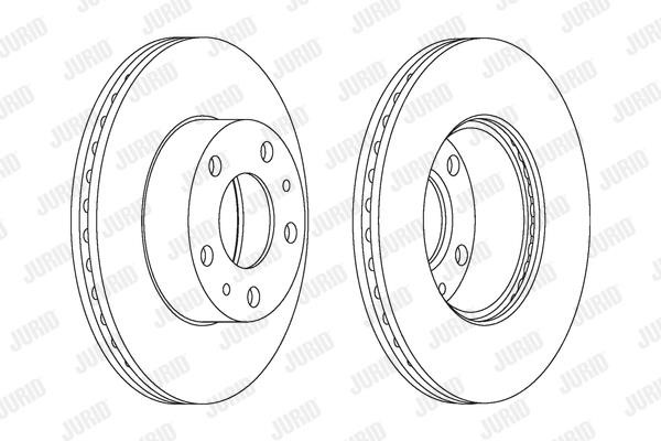 Jurid/Bendix 563018J Front brake disc ventilated 563018J