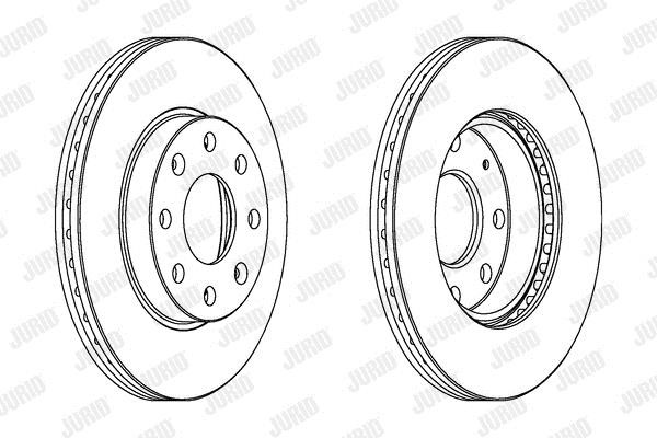Jurid/Bendix 563019JC Front brake disc ventilated 563019JC