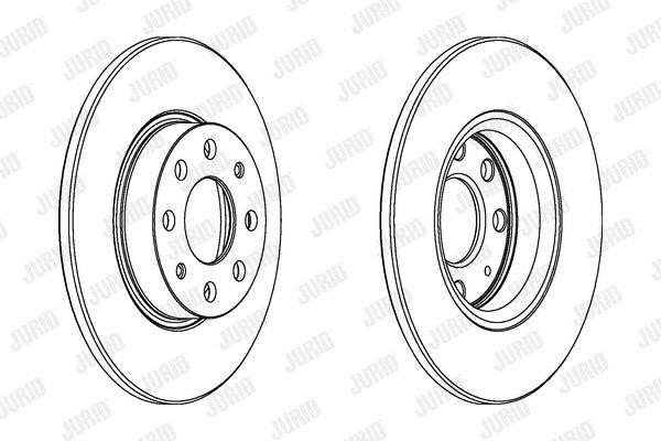 Jurid/Bendix 563020JC Unventilated front brake disc 563020JC
