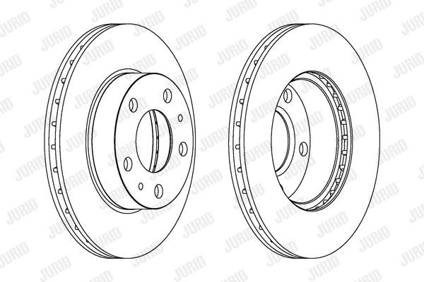 Jurid/Bendix 563021J Front brake disc ventilated 563021J