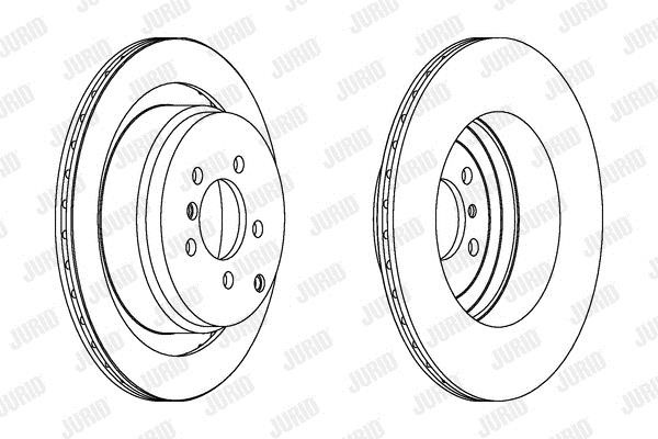 Jurid/Bendix 563023JC1 Rear ventilated brake disc 563023JC1