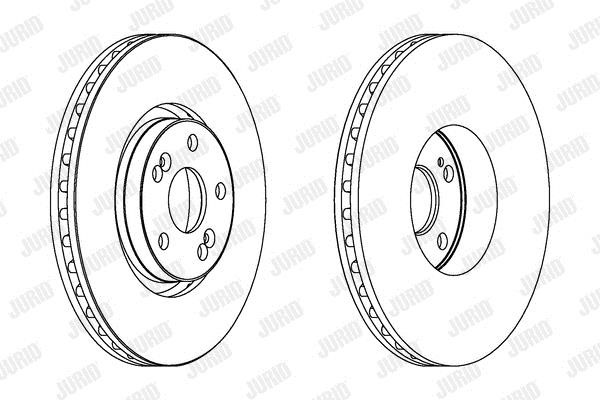 Jurid/Bendix 563025JC1 Front brake disc ventilated 563025JC1
