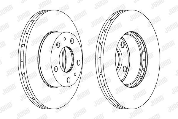 Jurid/Bendix 563026J Front brake disc ventilated 563026J