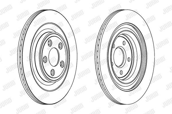 Jurid/Bendix 563027JC Rear ventilated brake disc 563027JC
