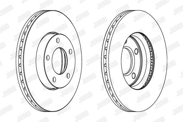 Jurid/Bendix 563028JC Front brake disc ventilated 563028JC