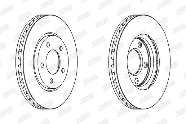 Jurid/Bendix 563030JC Front brake disc ventilated 563030JC