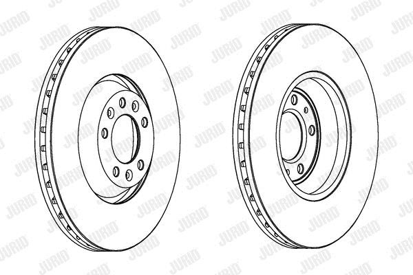 Jurid/Bendix 563031JC1 Front brake disc ventilated 563031JC1