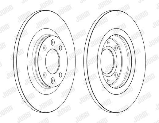 Jurid/Bendix 563162JC Rear brake disc, non-ventilated 563162JC