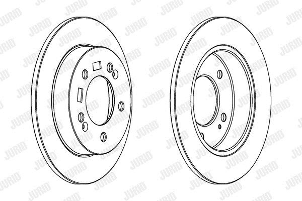 Jurid/Bendix 563033JC Rear brake disc, non-ventilated 563033JC
