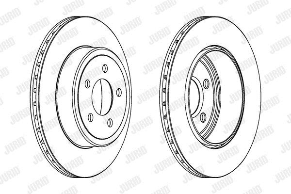 Jurid/Bendix 563034JC1 Rear ventilated brake disc 563034JC1