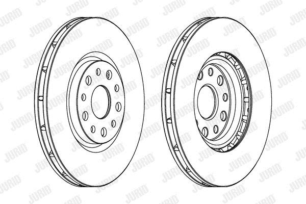 Jurid/Bendix 563036JC Front brake disc ventilated 563036JC