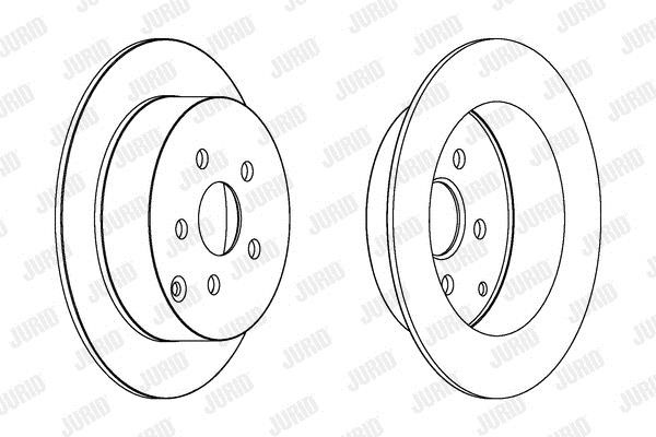Jurid/Bendix 563037JC Rear brake disc, non-ventilated 563037JC