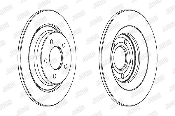 Jurid/Bendix 563038JC Rear brake disc, non-ventilated 563038JC