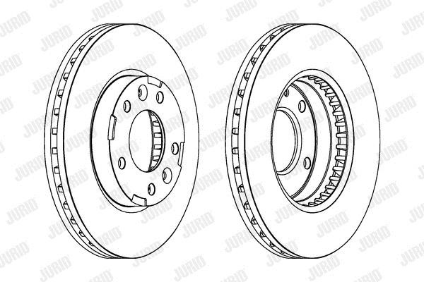 Jurid/Bendix 563039JC Front brake disc ventilated 563039JC