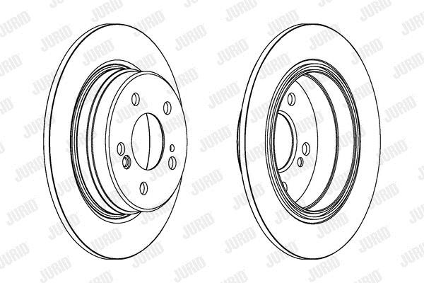 Jurid/Bendix 563040JC Rear brake disc, non-ventilated 563040JC