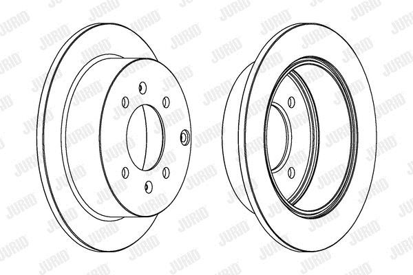 Jurid/Bendix 563042JC Rear brake disc, non-ventilated 563042JC