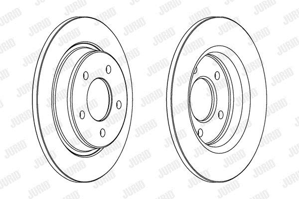 Jurid/Bendix 563043JC Rear brake disc, non-ventilated 563043JC