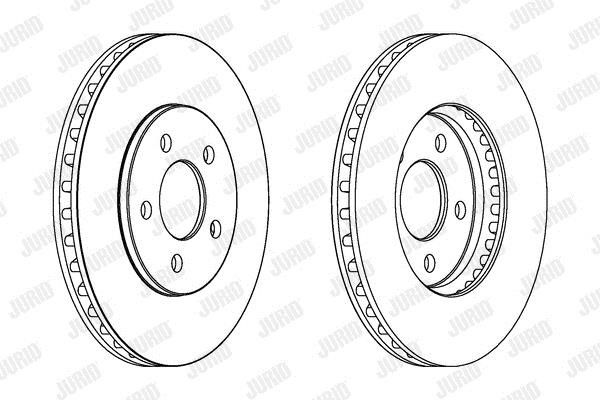 Jurid/Bendix 563044JC Front brake disc ventilated 563044JC