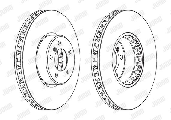 Jurid/Bendix 563045JC1 Front brake disc ventilated 563045JC1