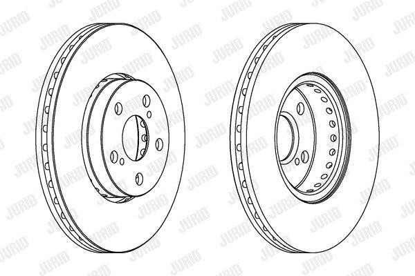 Jurid/Bendix 563048JC Front brake disc ventilated 563048JC