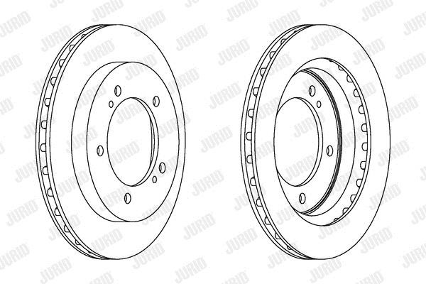 Jurid/Bendix 563049JC Front brake disc ventilated 563049JC