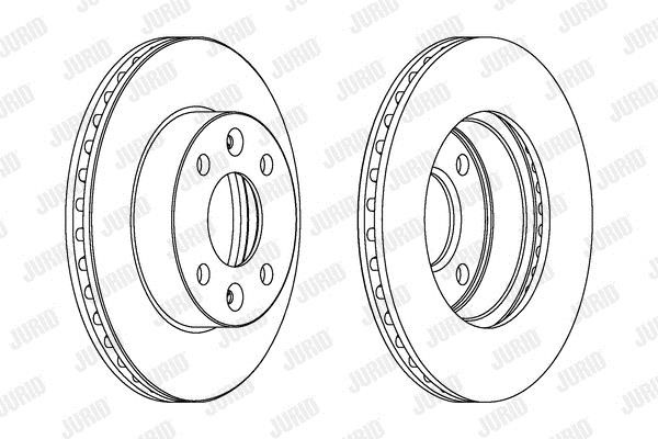 Jurid/Bendix 563050JC Front brake disc ventilated 563050JC