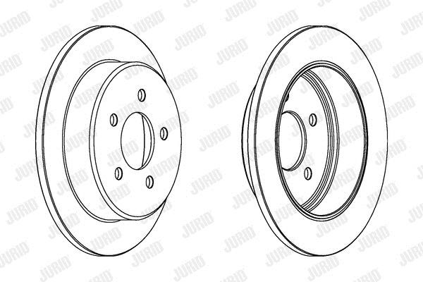 Jurid/Bendix 563052JC Rear brake disc, non-ventilated 563052JC