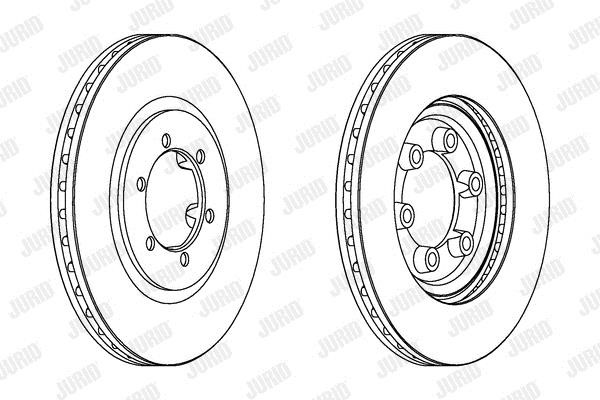 Jurid/Bendix 563053JC Front brake disc ventilated 563053JC