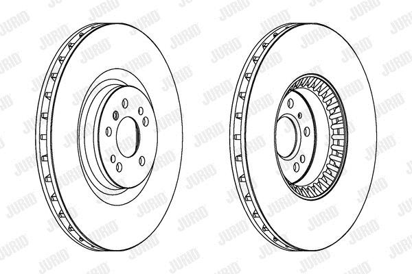 Jurid/Bendix 563054JC1 Front brake disc ventilated 563054JC1