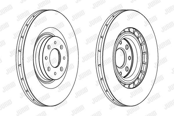 Jurid/Bendix 563057JC Front brake disc ventilated 563057JC