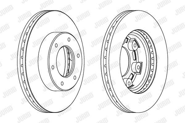 Jurid/Bendix 563061J Front brake disc ventilated 563061J