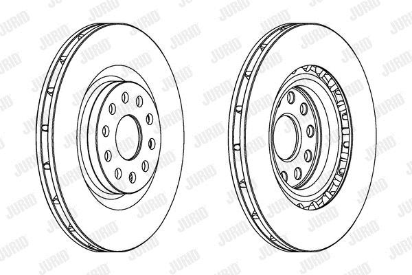 Jurid/Bendix 563062JC Front brake disc ventilated 563062JC