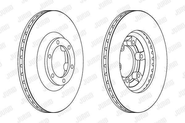Jurid/Bendix 563063JC Front brake disc ventilated 563063JC